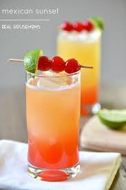 Tequila cocktails can take on a variety of flavors. Mexican Sunset Real Housemoms Tequila Cocktails Food Yummy Drinks