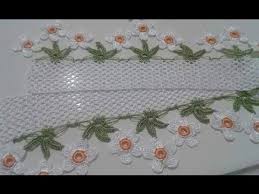 Papatyali Havlu Ucu Modeli Yapim Videosu Youtube Tatting Patterns Crochet Edging Patterns Crochet Edging
