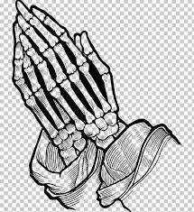Praying Hands Prayer Bone Skull Drawing Png Arm Artwork Black And White Bone Claw Human Skull Drawing Skull Drawing Praying Hands Tattoo Design