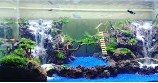 Aquarium Air Terjun Aquascape Airterjun Desain Kerajinan Tangan Karya Seni Di Carousell