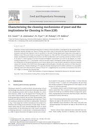 Pdf Characterising The Cleaning Mechanisms Of Yeast And The