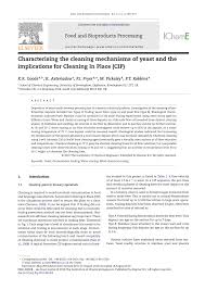 pdf characterising the cleaning mechanisms of yeast and the