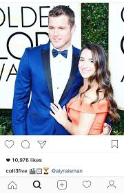 We take a look at her current boyfriend and her dating history. Aly Raisman Boyfriend Colton Underwood Golden Globes 2017 Hollywood Couples Colton Underwood Golden Globes 2017