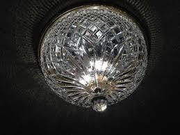 Vintage Waterford Crystal Flush Mount 13 Ceiling Light Fixture Ebay Waterford Crystal Ceiling Lights Light Fixtures