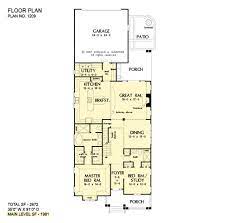 House plans, home floor plans home plan designers | archival designs. Narrow Bungalow House Designs Two Story Home Plans