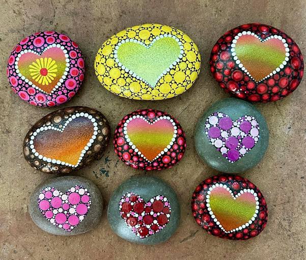 Rock Heart Garden Art - Etsy Canada