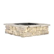 Natural Concrete Products Co 28 In X 14 In Steel Wood Fossill Limestone Square Fire Pit Kit Square Fire Pit Fire Pit Landscaping Gazebo With Fire Pit