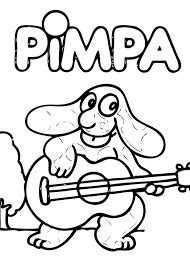 La Pima Suona La Chitarra Disegno Da Colorare Per Bambini Disegni