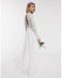 We did not find results for: Asos Elizabeth Hochzeitskleid Mit Perlenbesticktem Oberteil In Weiss Lyst