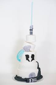 Star wars themed wedding cake. Blockbuster Movie Inspired Wedding Cakes Today S Bride