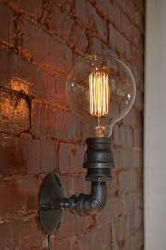 Find industrial ceiling lights at lowe's today. Simple Industrial Wall Sconce Single Edison Wall Light Etsy Industrial Lighting Design Steel Lighting Industrial Wall Sconce