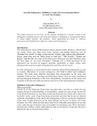 ► ministry of youth and sports (malaysia)‎ (5 p). Pdf Juvenile Delinquency Definition Trends And Governmental Efforts To Curb The Problem Sa Odah Ahmad Academia Edu