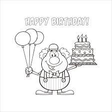 Free coloring pages to download and print. 9 Happy Birthday Coloring Pages Free Psd Jpg Gif Format Download Free Premium Templates