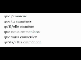Trouvez sur cette page toutes les conjugaisons du verbe emmener. French Conjugation Emmener Youtube