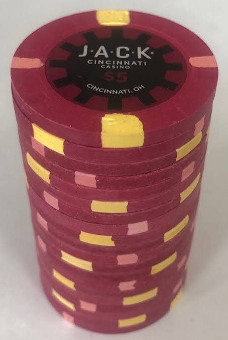 Barrel of Jack Casino $5 Paulson Poker Chips - Apache Poker Chips