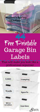 So, after 26 consecutive weekends installing shelving, rolling tool carts, and sorting through all those treasures, you have a fabulously clean and organized workshop. Free Printable Garage Bin Labels That Will Make You Look Like A Pro Organize Declutter