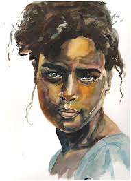 Watercolor Portraits from Strangers' Photos