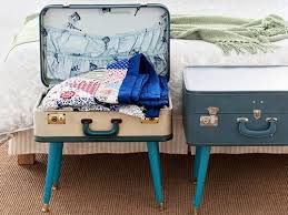 Diy A Suitcase Table In 3 Easy Steps Suitcase Furniture Vintage Suitcase Table Suitcase Table