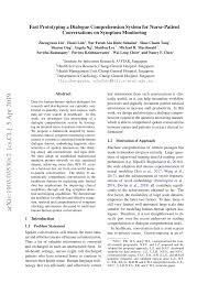 Pdf Fast Prototyping A Dialogue Comprehension System For Nurse Patient Conversations On Symptom Monitoring