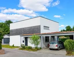 Home dach flachdach flachdach sanieren. Einfamilienhaus Flachdach Mit Carport Gerateschuppen Von Ziegler Haus Fertighaus De