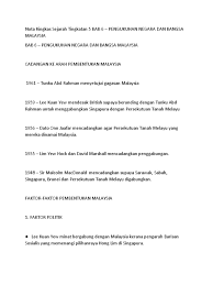 F2 menghayati nilai murni melalui pendidikan moral/ sivik dan kewarganegaraan. Nota Ringkas Sejarah Tingkatan 5 Bab 6