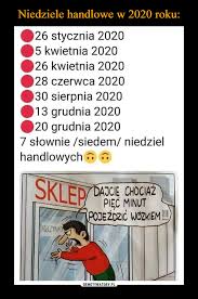 Czy dzisiejsza niedziela jest handlowa? Niedziele Handlowe W 2020 Roku Demotywatory Pl