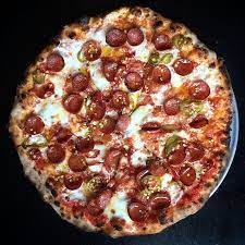 The Colony Pizza At Emily Sauce Mozzarella Pepperoni Pickled Chiles Honey Chef Owner Matt Hyland Says This Is The Homemade Pickles Yummy Homemade Pizza