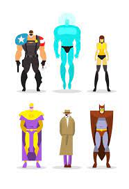 Superheroes Pasados Por La Plancha Flat Design De Bunka Superhero Design Drawing Cartoon Characters Superhero
