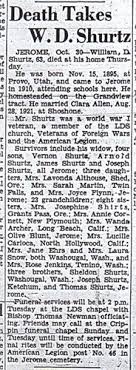 William Darius Shurtz (1895-1959)