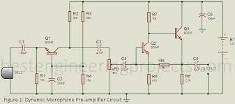 Microphone preamp circuit circuit diagram electronic circuit. Dynamic Microphone Pre Amplifier Circuit Engineering Projects