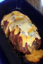 Dad S Cheesy Bacon Wrapped Meat Loaf Recipe Recipes Cheesy Bacon Food