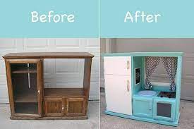 Cut a piece of masonite or 1/4 plywood to fit the back of the cabinet. Nobiggie Timeline Photos Facebook Diy Play Kitchen Kids Kitchen Kids Play Kitchen