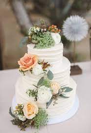 Peach Roses Earthy Elements Natural Wedding Cake Anna Delores Photography Desert Wedding Earthy Wedding Wedding Cakes