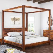 Inspired by the grandeur and grace of old world traditional style, the north shore king canopy bed is nothing short of stunning. Osteen Contemporary Style Solid Wood Low Height Platform Canopy Bed