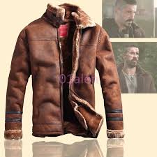 Mens Thick Fur Lining Collar Warm Winter Jacket Retro Coat Flight Bomber Leather Ebay Fur Leather Jacket Jackets Men Fashion Leather Jacket Men