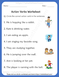 Put verbs in order to practice shades of meaning. Action Verbs Worksheets For Grade 1 Your Home Teacher
