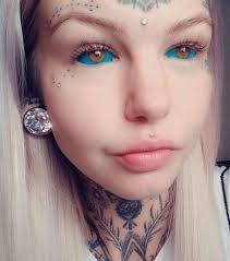 Amber Luke Tattooed Eyeballs Bodymods Girl Face Tattoo Eyeball Tattoo Face Tattoos