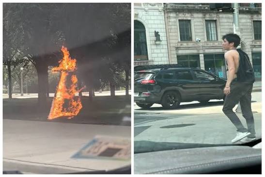 Chicago Burning Cross Protest Against Trump Leads to Hate...