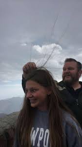 There's no better way to refresh your style than by treating yourself to a new haircut. Her Hair Stuck Straight Up Before A Storm At The Top Of Pike S Peak In Co Mildlyinteresting