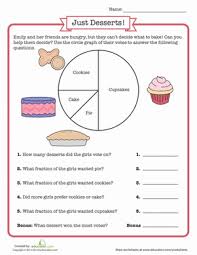 Circle Graph Circle Graph Math Worksheets Fractions