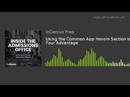 1 of my what i put on my common app video, and i focus on the top 5 honors/awards that common. Using The Common App Honors Section To Your Advantage Youtube