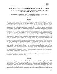 3) apakah panggilan yang diberikan kepada ahli dalam dewan negara. Pdf Model Pengakuan Hak Konstitusional Dalam Beragama Studi Komparasi Menurut Uud Indonesia 1945 Dan Konstitusi Malaysia 1957