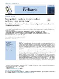 Pdf Prolonged Toilet Training In Children With Down Syndrome A Case Control Study