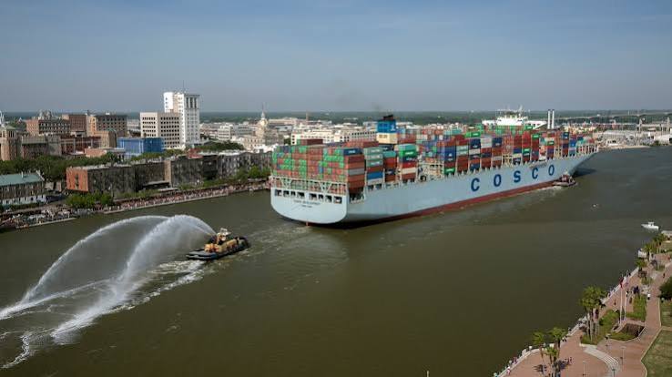 Biggest cargo ship to call on the East Coast arrives in Savannah