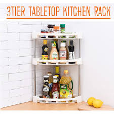 3 Tier Table Top Kitchen Rack Storage Organiser Shopee Malaysia