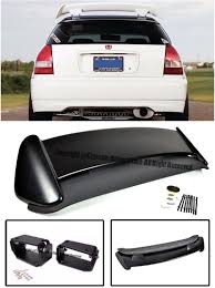 Amazon Com For 96 00 Honda Civic Ek9 3dr Hatchback Abs Plastic Type R Style Jdm Rear Roof Top Wing Spoiler Lip W Black Alext Tilt Honda Civic Hatchback Civic