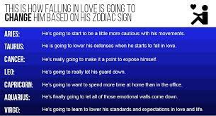 Cancer dislikes zodiac signs who are emotional or heartless. This Is How Falling In Love Is Going To Change Him Based On His Zodiac Sign