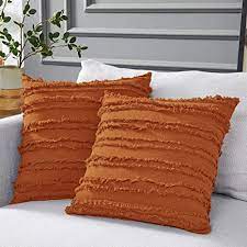 This lambswool throw can be tucked in with the sheets or wrapped around you for a cosy night in. Amazon Com Longhui Bedding Burnt Orange Throw Pillow Covers For Couch Sofa Bed Cotton Linen Decorative Pillows Cushion Covers 18 X 18 Inches Set Of 2 No Inserts Home Kitchen