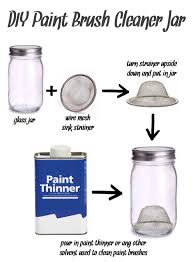 diy paint brush cleaner jar