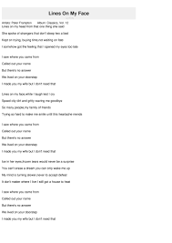 Frampton's camel von peter frampton. Lines On My Face Lyrics Peter Frampton